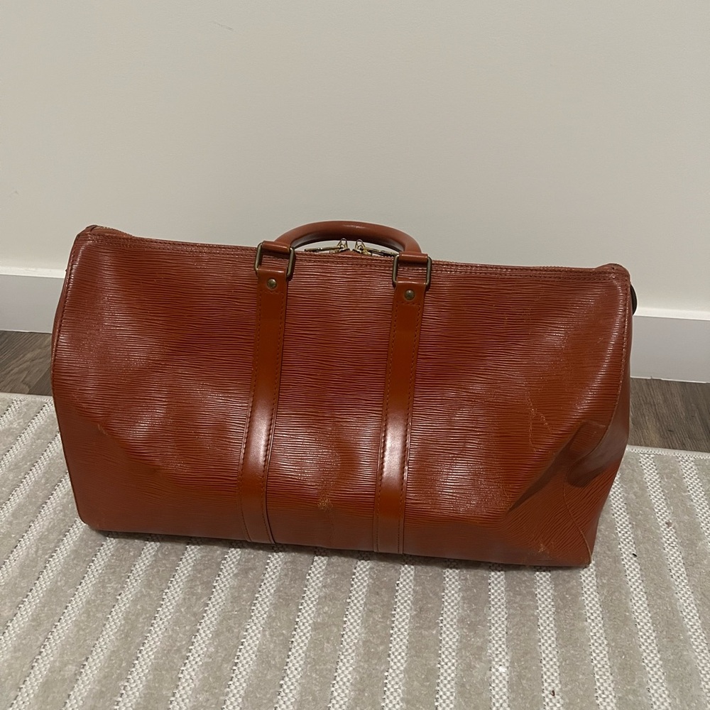 Louis Vuitton EPI Authentic Kenyan Fawn Keepall 50